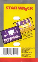 Box back cover for Star-wreck on the Commodore 64.
