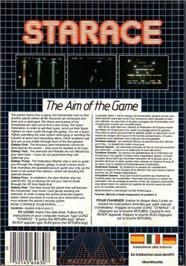 Box back cover for Starace (Ocean) on the Commodore 64.