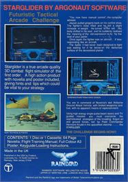 Box back cover for Starglider on the Commodore 64.
