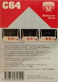 Box back cover for Starion on the Commodore 64.