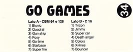 Box back cover for Starlab on the Commodore 64.