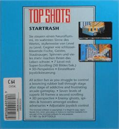 Box back cover for Startrash on the Commodore 64.