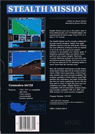 Box back cover for Stealth Mission on the Commodore 64.