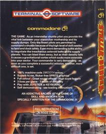 Box back cover for Stellar Dodger on the Commodore 64.