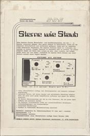 Box back cover for Sterne Wie Staub on the Commodore 64.