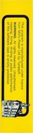 Box back cover for Stock Car on the Commodore 64.