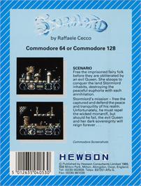 Box back cover for Stormlord on the Commodore 64.