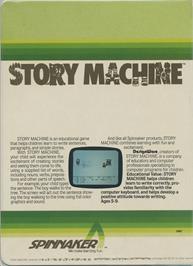 Box back cover for Story Machine on the Commodore 64.