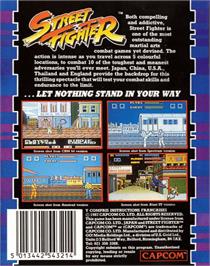 Box back cover for Street Fighter on the Commodore 64.