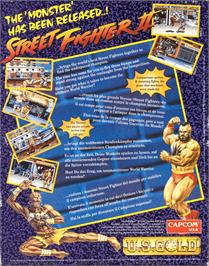 Box back cover for Street Fighter 2 on the Commodore 64.