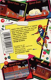 Box back cover for Street Gang on the Commodore 64.