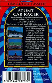 Box back cover for Stunt Car Racer on the Commodore 64.