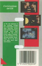 Box back cover for Sunburst on the Commodore 64.