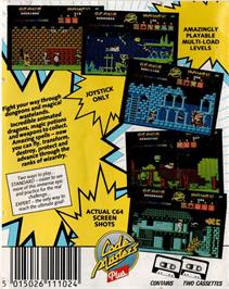 Box back cover for Super Dragon Slayer on the Commodore 64.