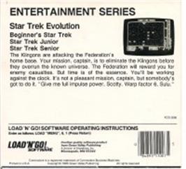 Box back cover for Super Star Trek (Unknown) on the Commodore 64.