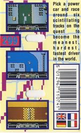 Box back cover for Super Stock Car on the Commodore 64.