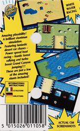 Box back cover for Super Stunt Man on the Commodore 64.