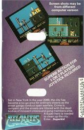 Box back cover for Superkid on the Commodore 64.
