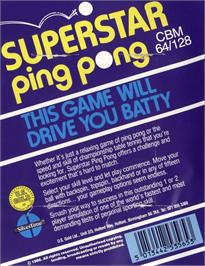 Box back cover for Superstar Ping Pong on the Commodore 64.
