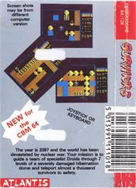 Box back cover for Survivors on the Commodore 64.