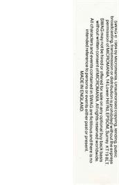 Box back cover for Swag on the Commodore 64.