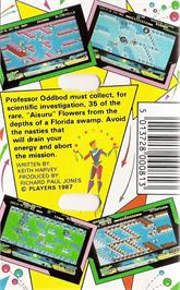 Box back cover for Swamp Fever on the Commodore 64.