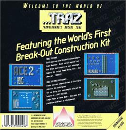 Box back cover for TRAZ on the Commodore 64.