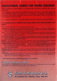 Box back cover for Table Invaders on the Commodore 64.