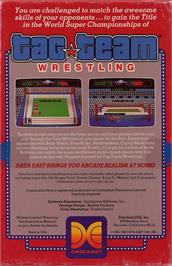 Box back cover for Tag Team Wrestling on the Commodore 64.
