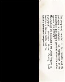 Box back cover for Tank Atak on the Commodore 64.