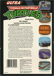 Box back cover for Teenage Mutant Hero Turtles on the Commodore 64.