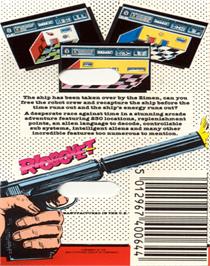 Box back cover for The Fifth Quadrant on the Commodore 64.