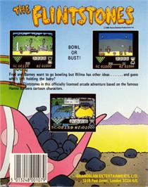 Box back cover for The Flintstones on the Commodore 64.