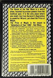 Box back cover for The Price of Magik on the Commodore 64.