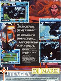 Box back cover for Thunder Jaws on the Commodore 64.