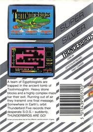 Box back cover for Thunderbirds (Firebird) on the Commodore 64.
