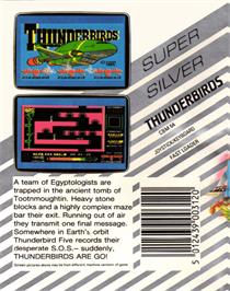 Box back cover for Thunderbirds on the Commodore 64.