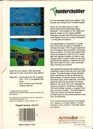 Box back cover for Thunderchopper on the Commodore 64.
