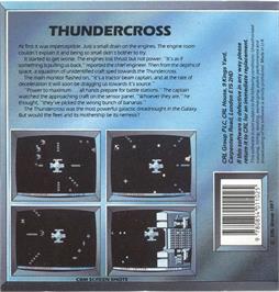 Box back cover for Thundercross on the Commodore 64.