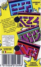 Box back cover for Tilt (Codemasters) on the Commodore 64.
