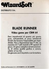 Box back cover for Time Runner (Funsoft) on the Commodore 64.