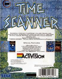 Box back cover for Time Scanner on the Commodore 64.