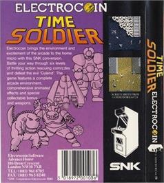 Box back cover for Time Soldier on the Commodore 64.