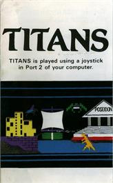 Box back cover for Titans on the Commodore 64.