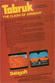Box back cover for Tobruk: The Clash of Armour on the Commodore 64.