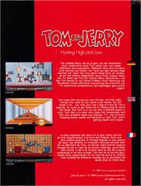 Box back cover for Tom And Jerry on the Commodore 64.