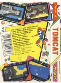 Box back cover for Tomcat on the Commodore 64.