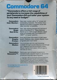 Box back cover for Tooth Invaders on the Commodore 64.