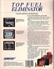 Box back cover for Top Fuel Eliminator on the Commodore 64.