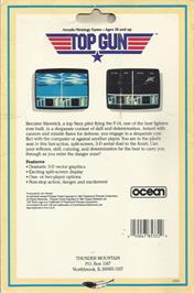 Box back cover for Top Gun on the Commodore 64.